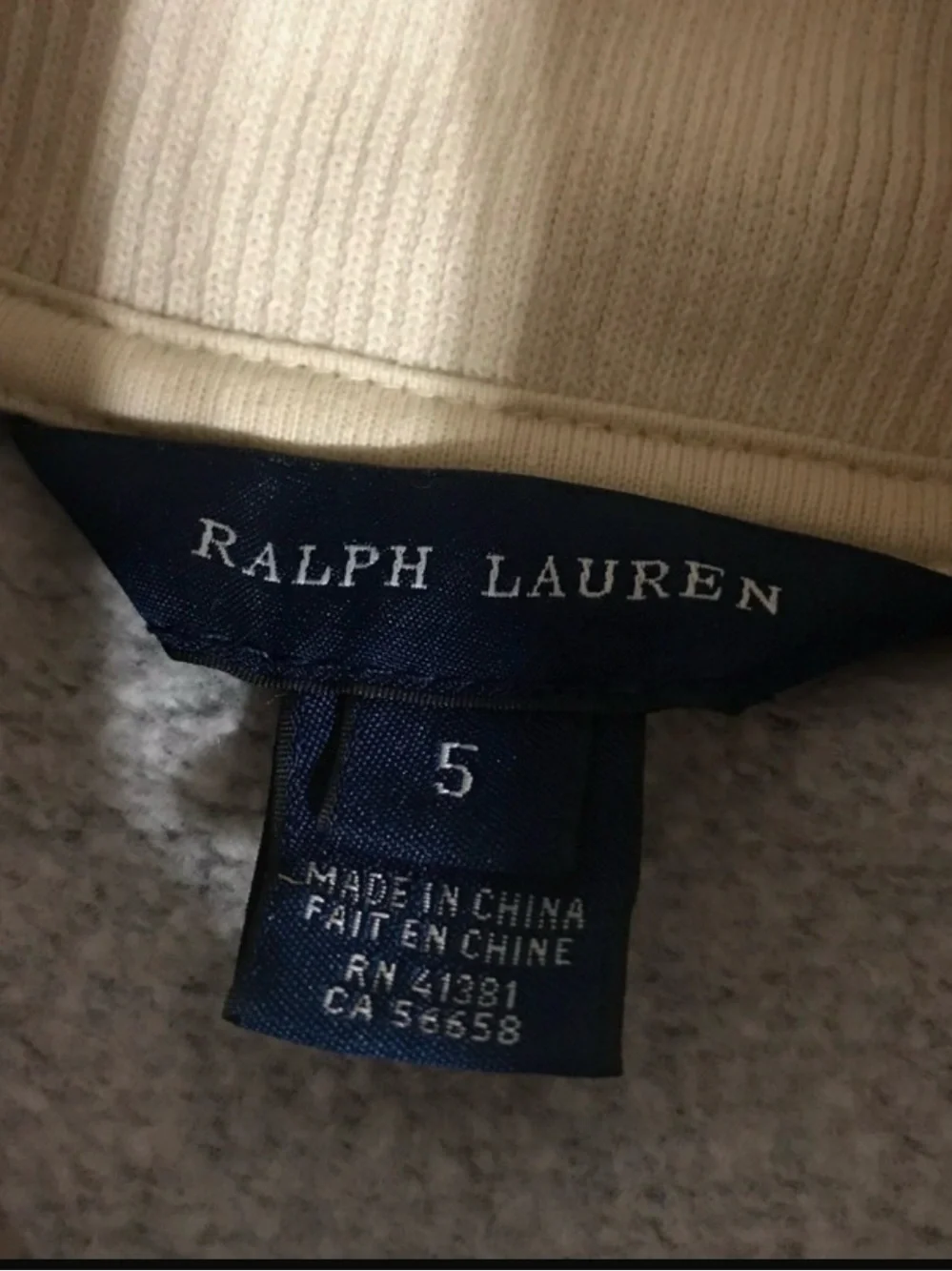 Vintage Ralph Lauren Gray Knit Girl's Ruffle Hem Sweater Dress Size 5